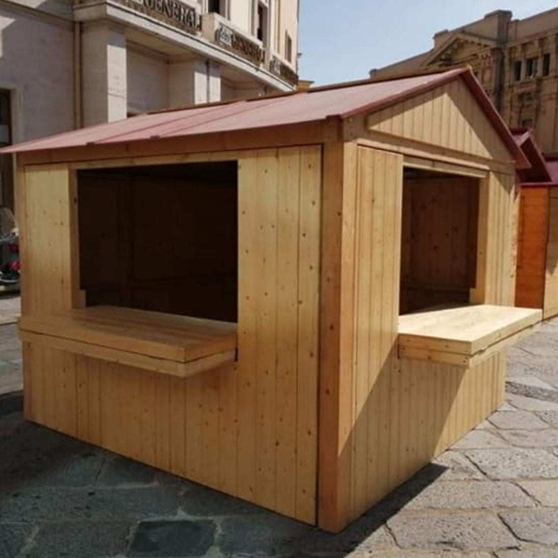 PREVENTIVI SU RICHIESTA - GAZEBI CASETTE IN LEGNO 2 x 2 doppia finestra