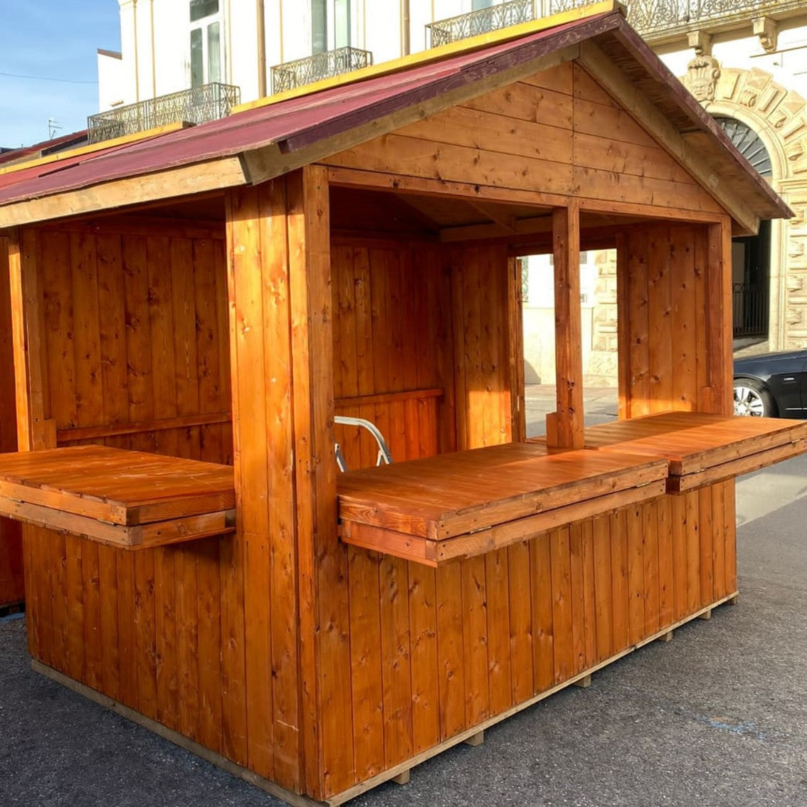 PREVENTIVI SU RICHIESTA - GAZEBI CASETTE IN LEGNO 4 x 2 tripla finestra